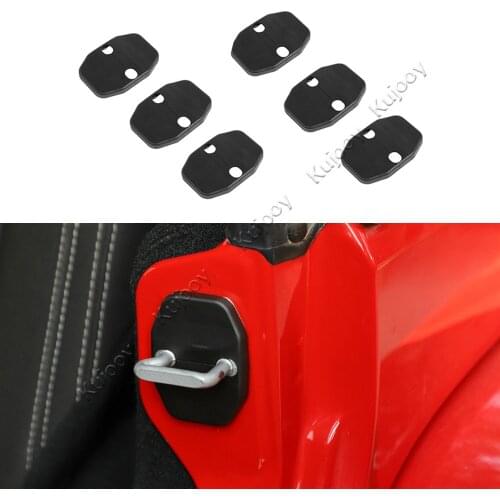 Black ABS Door Lock Cover Decor Trim for Jeep Wrangler JK 2007-2017 2-Door 4-Door Car Styling