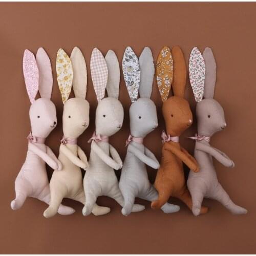 Baby kawaii Bunny Plush Rabbit Dolls Soft Newborn Sleeping Plush Toy Baby Appease Toy Rabbit Easter Gift Stuffed Toys For Girls
