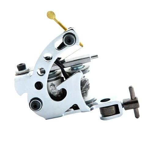 Silver Tattoo Machine Handmade Wrap Coil Tattoo Machine Gun Hot Sale Kit Supply TM3007