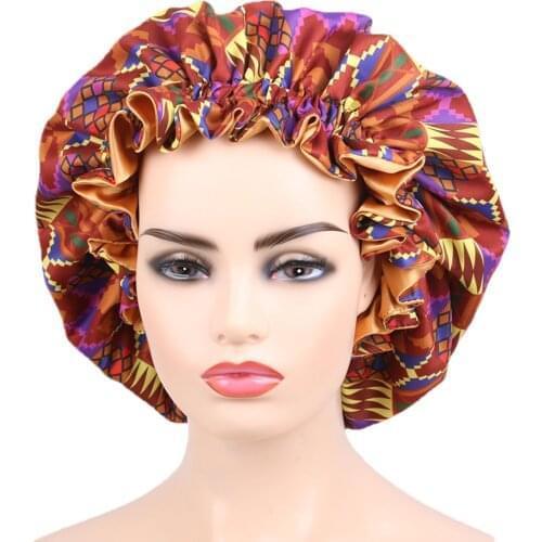 Satin lined Bonnet double layer Sleep Night Cap Head Cover Bonnets