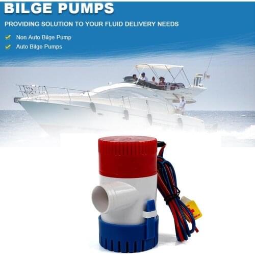 Bilge Pump 1100 GPH 12V Electric Water Pump For Aquarium Submersible Seaplane Motorhomes Houseboat Boats Waters Supply Equipment