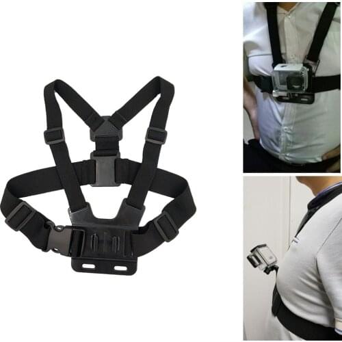 Go Pro Accessories Chest Strap for Gopro 9 8 7 6 5 4 Sj7 Yi 4K DJI OSMO AKANO CAMPARK, Elastic Action Camera Chest Mount