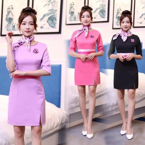 Beautician Workwear Spring-Summer Wear Beauty Salon Dresses Beautician Costumes Beauty Short Sleeve Aprons