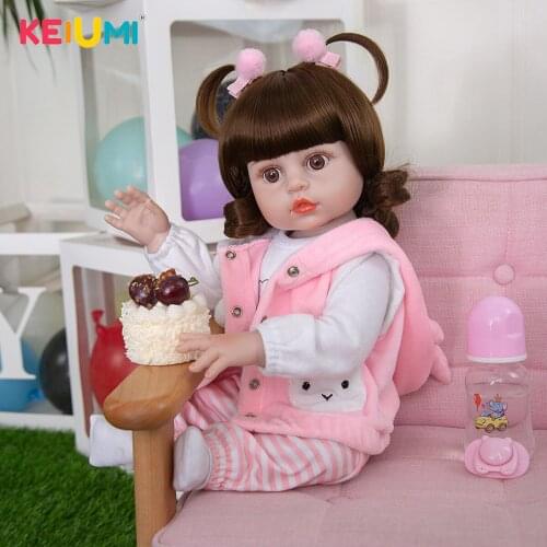 49 CM Full Body Silicone Reborn Baby Doll Toy Newborn Princess Bebe Bathe Toy Touch Real For Girl Kids Birthday Gift