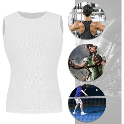 Summer Cycling Underwear Mesh Vests Base Layer Clothing Breathable Cycling Jerseys Men Bicycle Sports Undershirt Sleeveless