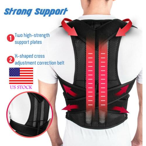 Magnetic Therapy Posture Body Corrector Pain Brace Shoulder Support Belt