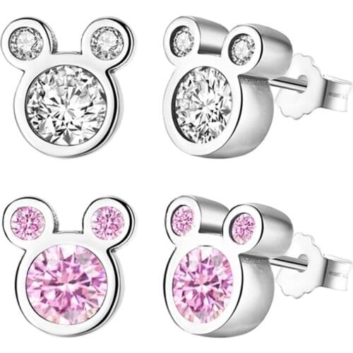 Cute Silver Earrings S925 Silver Ear Studs Hoop Earrings for Women Fashion Silver Drop Earring Jewelry Girl Lady Woman Gift