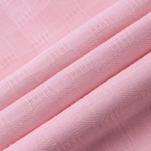 Fashion Soft Solid Pink Cotton Fabric For Dress Shirts, White, Black, Blue, Green, Burgundy, Gray, Purple, By The Meter