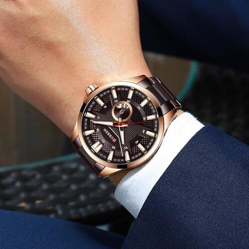 2019 New Stainless Steel Quartz Mens Watches Fashion CURREN Wrist Watch sports Watch Top Luxury Brand Men Watch Male Clock