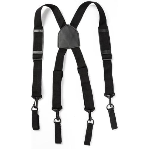 Men Duty Belt Suspenders Mans Braces Male Vintage Outdoor Straps Bretelles adult 4 clips suspensorio Ligas Tirantes