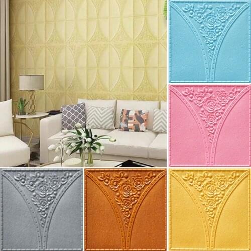 30*30cm PE Foam 60*30cm 3D Wall Stickers white Brick Wall Wallpaper DIY Adhesive Stickers Waterproof Home Improvement Wall Decor