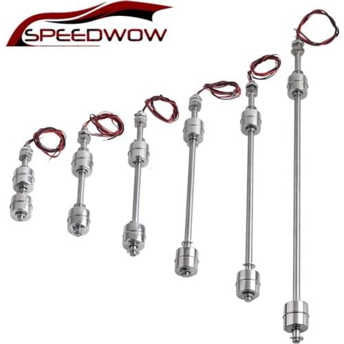 SPEEDWOW Float Switch Tank Liquid Sensor Water Level Sensor Stainless Steel Double Ball Float Switch Tank Pool 10W/50W 6 Sizes