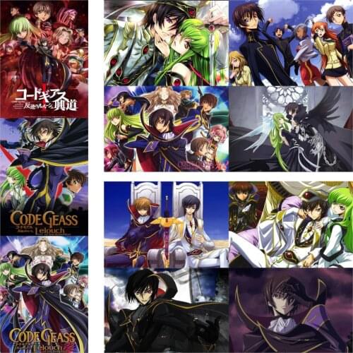 Cartoon posters code geass vivid color home decoration wall stickers high definition