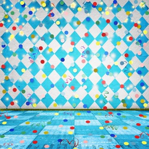 Simple Shape Baby Vinyl Backdrops for Photography Kids Birthday Photographic Background Studio Props Brick Floor Backdrop