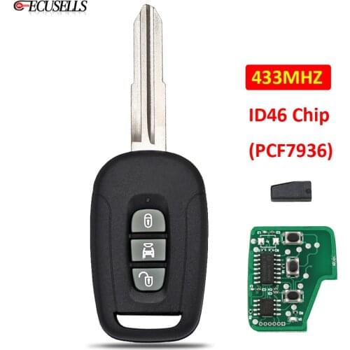 3 Button Remote Key Smart Car Key 433MHz ID46 PCF7936 Chip Uncut Blade for Chevrolet Captiva for Opel Antara 2006 2007 2008 2009
