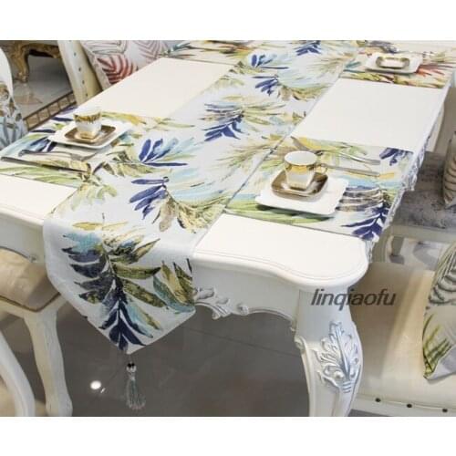 Modern and simple Nordic coffee table table flag, European bed flag cover cloth long table flag