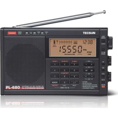 Tecsun PL-680 Radio FM Digital Tuning Full-Band FM/MW/SSB/PLL Stereo Radio Receiver Portable Speaker Auto sleep