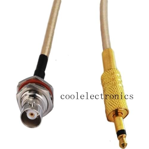 BNC Female O-ring to 3.5mm Mono 1/8" Male Plug for CCTV Camera Monitor antenna RG316 Pigtail Cable 15/20/30/50cm 1/2/3/5/10m