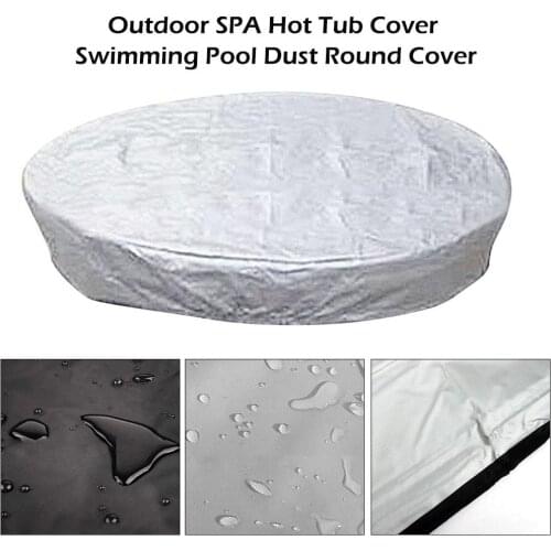 Outdoor SPA Hot Tub Cover Swimming Pool Dust Round Cover Swimming Pool Accessories Dustproof Heavy Duty Waterproof