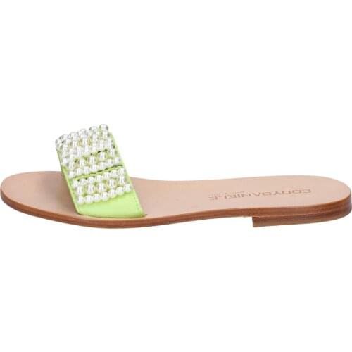 EDDY DANIELE sandals woman green fabric
