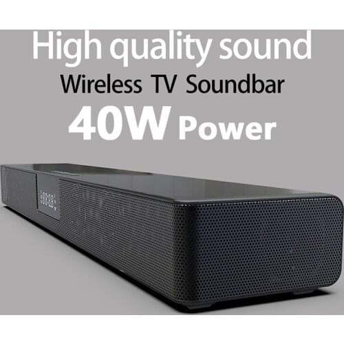 40W Big Power Soundbar Multifunctional Bluetooth Speaker Home Theater Music Center Subwoofer LED Display for TV PC Computer FM