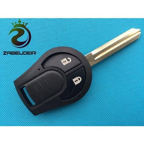 1pc Replacement Key Blank For Nissan Juke Note Micra Cube Qashqai Replacement 2 Button FOB Remote Key Shell Uncut Case No Logo