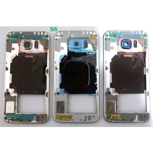 10PCS Middle Back Frame Chassis Plate Bezel Back Housing For Samsung Galaxy S6 G920 S6 Edge G925 S6 Edge Plus G928 Replacement