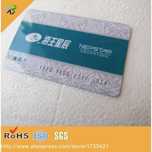 1000pcs/lot)high frequency 13.56Mhz plastic material number silver embossed chip RFID card