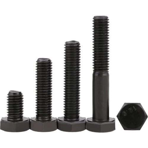 2-10Pcs Hex Head Screws M6 M8 DIN933 Grade 12.9 High Tensile Carbon Steel External Hex Screw Length 12-150mm