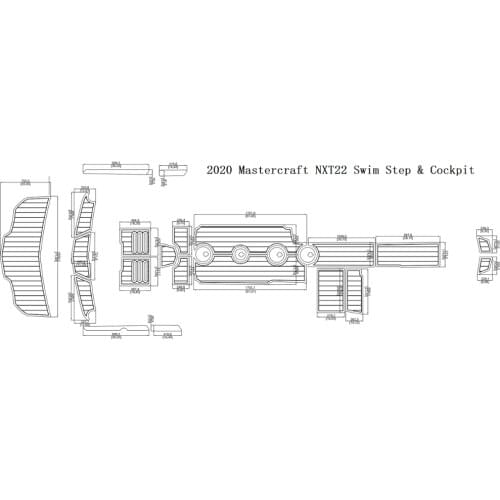 2020 Mastercraft NXT22 Swim Step & Cockpit Boat EVA Teak Decking 1/4" 6mm