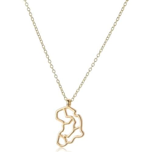 10 Outline Africa Map Country State area East South West North Central Africa Ethiopia hollow Africa map chain Necklace jewelry