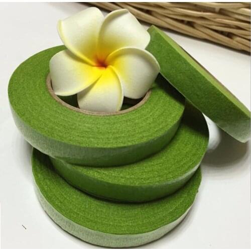 5 Spool 1.3cm Width Green Paper Tape For Floral Flower Wreath Bouquet Making DIY Accessories