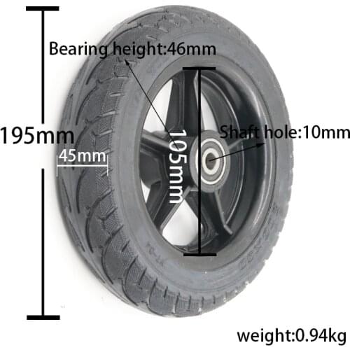 8 Inch 200x50 Solid Wheel Tyre 200*50 Solid Tire with Plastic Hub for Electric Scooter Accessories