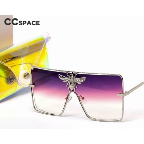 A51008 With Case Luxury Metal Big Bee Sunglasses Men Women