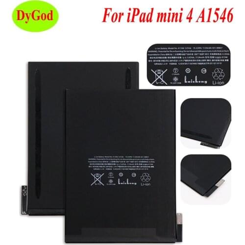 DyGod 5124mAh For iPad mini 4 A1546 Battery Replacement For iPad mini 4 A1538 A1546 A1550 Laptop Batteries