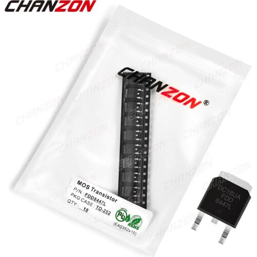 10pcs FDD8447L TO-252 SMD Mosfet Bipolar Junction Transistor BJT SIC Mos Fets DIY Triode Tube TO252 50A 40V Integrated Circuits