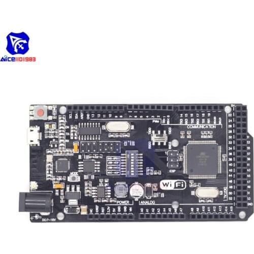 Diymore Mega2560 WiFi R3 ATmega2560 ESP8266 32Mb Memory Micro USB to TTL Serial CH340G for Arduino Mega NodeMCU WeMos ESP8266