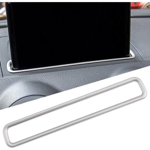 For AUDI A3 8V 2013 - 2017 Car Chrome Trim Styling Navigation Decorative Frame Strip Cover Sequins Special Modified Accessories