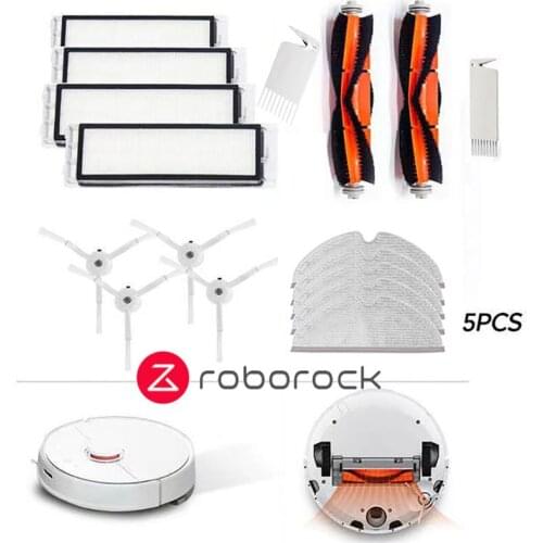 HEPA Filter -Side Brush - Main Brush - Mop Cloths for Xiaomi Roborock S5 Max S6 S50 S51 S55 Vacuum Cleaner Robot Accessories