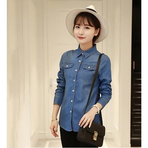 Женские джинсовые рубашки IYeiheo China At AliExpress