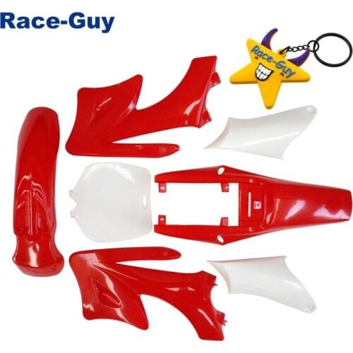Red 7 Pieces High Strength Plastic Fender Fairing Body Kits For Chinese 2 Stroke 47cc 49cc Apollo Orion Mini Dirt Bike