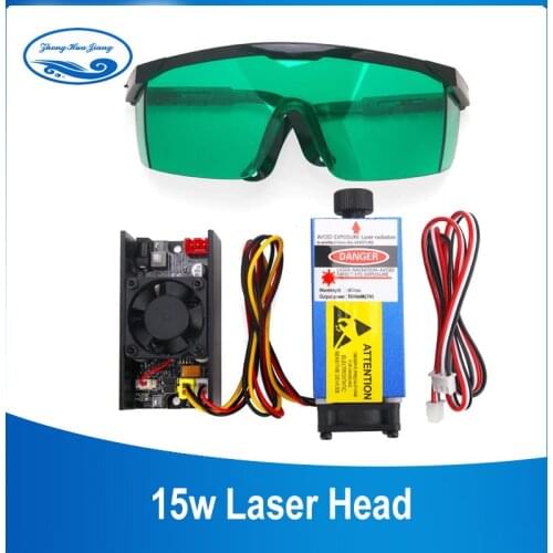 5500mw / 7w / 15w high power 450NM focusing blue laser module laser engraving and cutting TTL module 5500mw laser tube+goggles