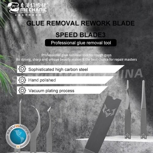MECHANIC Glue Removal Rework Blade Speed Blade 3 Phone IC CPU Hard Disk Rubber Layer Shovel and Stick Knife