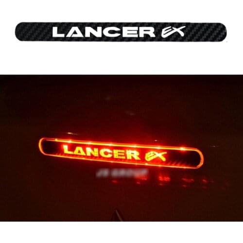 Carbon Fiber Brake Lamp Sticker For Mitsubishi Lancer Ex 9 10 High Positioned Rear Brake Lights stickers Car Accessories