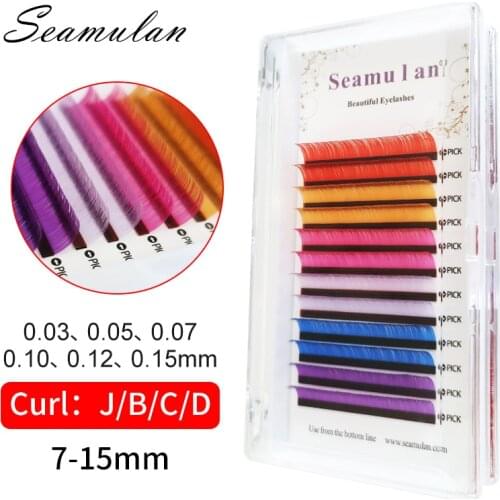 Eyelash Extension mink eyelashes soft russian volume Fake Lashes 6 color natural lashes thickness makeup tool false lashes