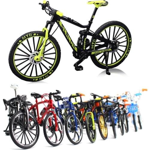 2020 New Is The Best Seller Creative Alloy Model Simulation Bicycle Ornaments Mini Bicycle Toy Downhill Mountain Bike Model PVC