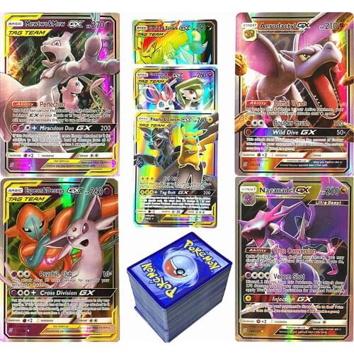 Pokemon EX GX Cards V VMAX TAG TEAM MEGA Trainer Energy Shining Card TAKARA TOMY PokéMon Carte Game Battle Trading Card Kids Toy