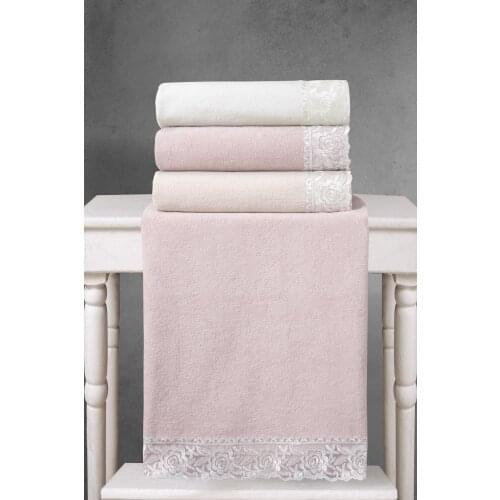 Hand face Towel Pattern high quality super water absorbent 100% cotton bathroom daily use soft thick towel 4 pcs 50X90 cm
