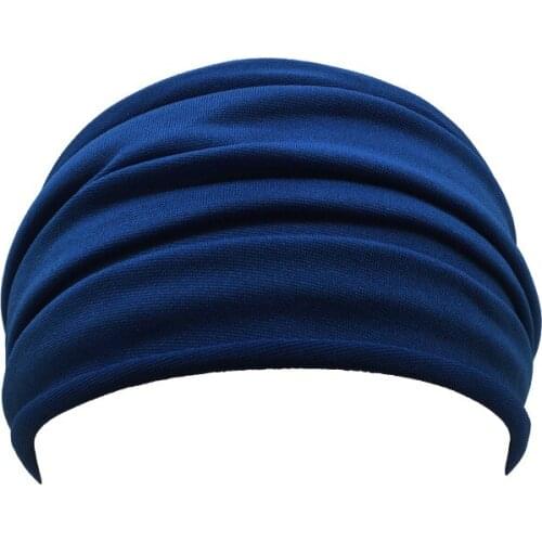 Nonslip Elastic Folds Yoga Hairband Fashion Wide Sports Headband Various Colors Running Accessories Summer Stretch Fitness Jog