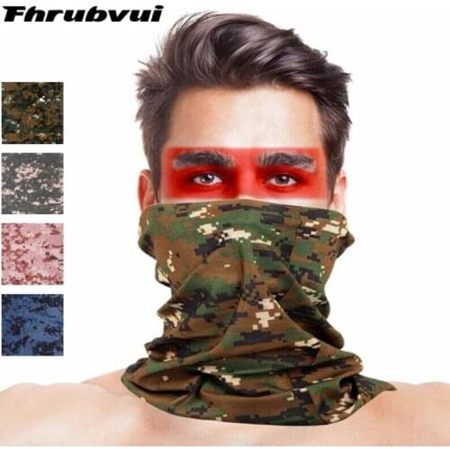 Hot Camouflage Turban Print Army Military Hiking Scarf Polyester Windproof Neck Warm Mask UV Protection Tactical kerchief